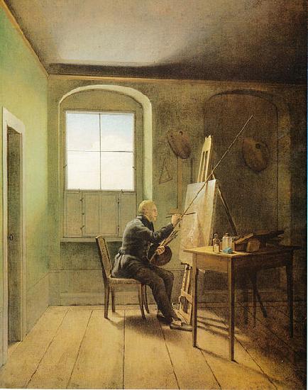 Georg Friedrich Kersting Caspar David Friedrich in seinem Atelier oil painting image